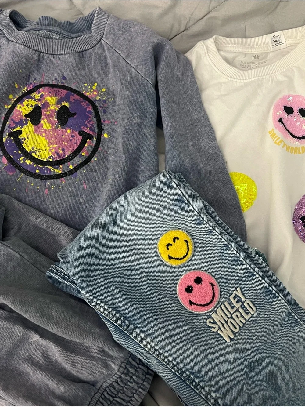 5T girls Smiley Face Matching Sets
